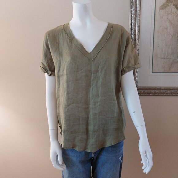 NWT Zaket & Plover 100% Linen Shirt - Picture 1 of 13